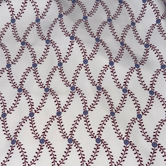 Ann Taylor White and Navy Patterned Blouse - Picture 4 of 4